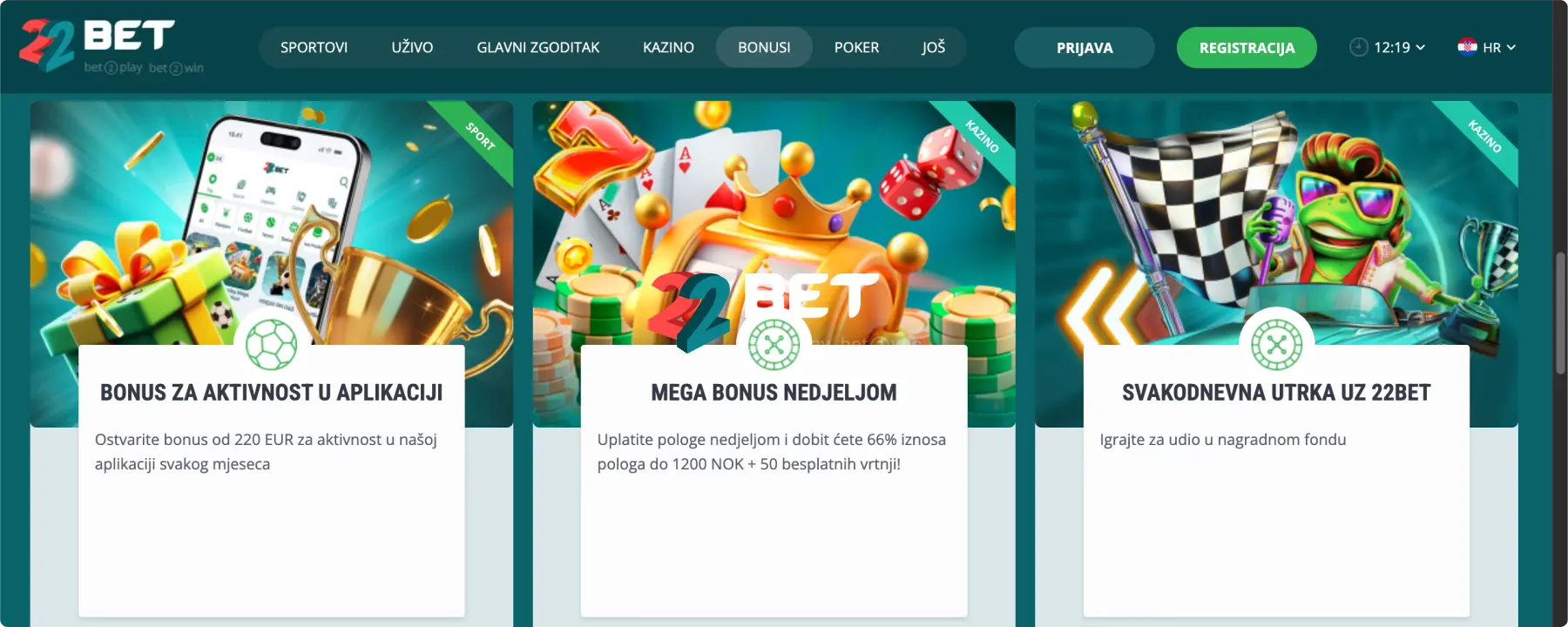 22Bet Mobilna Verzija
